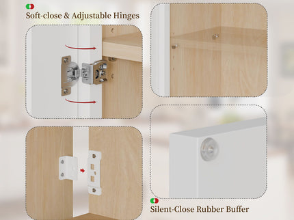 Shaker Base Cabinet With Soft-Close Drawer & Double Doors, Adjustable Shelf
