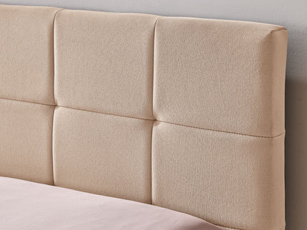 Mid-Century Storage Upholstered Tufted Bed Frame With Backrest And Armrests