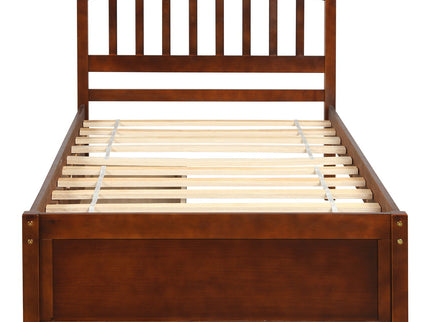 Platform Storage Bed Wood Bed Frame With Two Drawers And Headboard