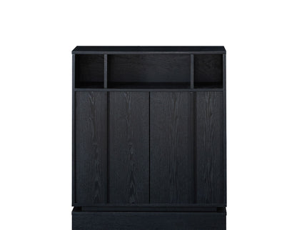 Fluted Sideboard Buffet Cabinet With 2 Doors And Adjustable Shelf, Storage Cabinet For Entryway