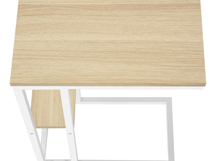 Accent Table, C - Shaped, Marble Look Contemporary & Modern Convenient Design