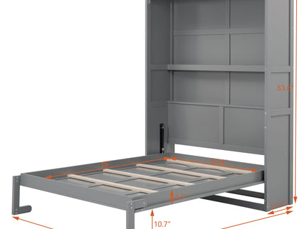 Murphy Wall Bed With Shelves, Space Saving