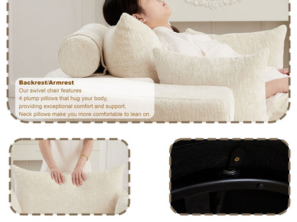 Single 360 Degree Swivel Chair For Living Room
