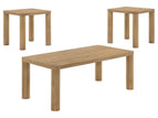 Light Brown / 3 Pc. Coffee Table, 2 End Tables