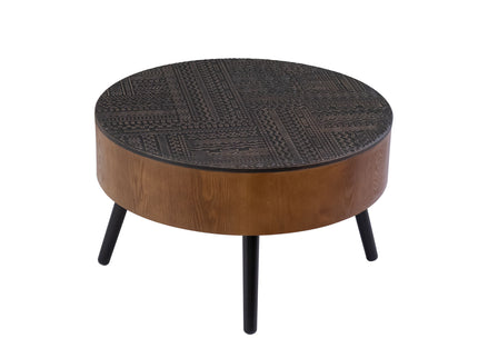 Round Coffee Table With Storage Function For Living Rooms