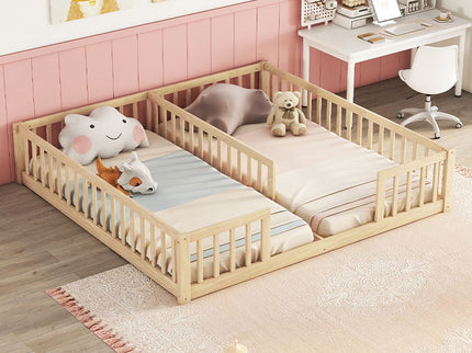 Double Floor Bed With Fence, Guardrails, Without Door