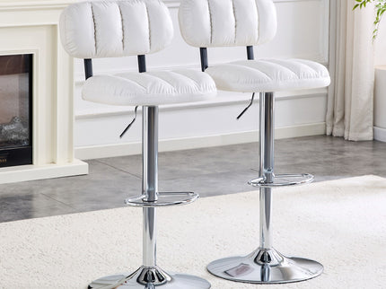 Adjustable Height Bar Stools With Footrest For Kitchen Island (Set of 2)