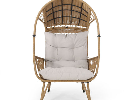 Outdoor Wicker Standing Basket Chair With Cushion