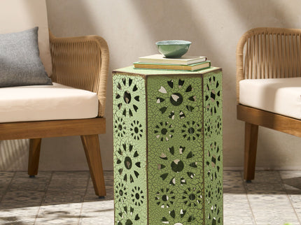 Galore - Side Table With Sunburst Cut Out Design