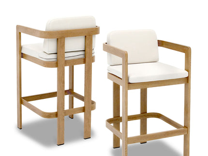 Bar Stool For Gardens And Patio (Set of 2) - Wood