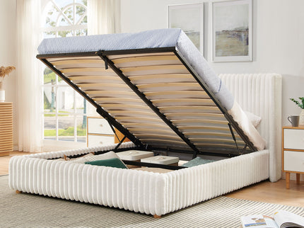 Functional Vertical Striped Bed With Gas Lift Storage
