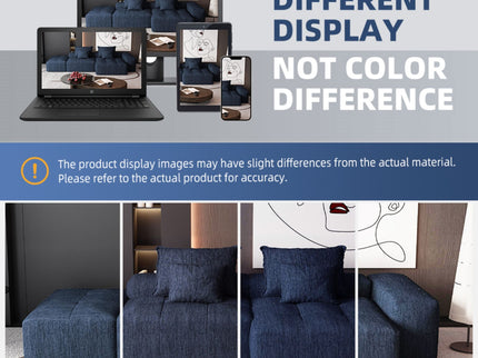 Modern Oversized Diy Combination Modular Sectional Sofa & Pillows