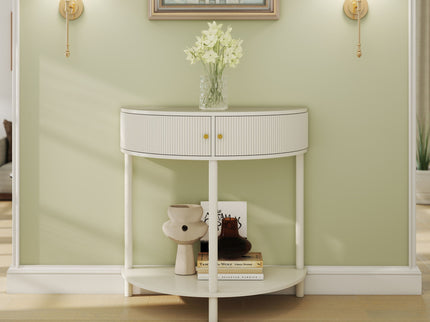 Demi Lune - Console Table With 2 Storage Drawers
