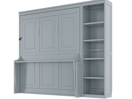 Sturdy Murphy Bed With Desk And Bookshelf