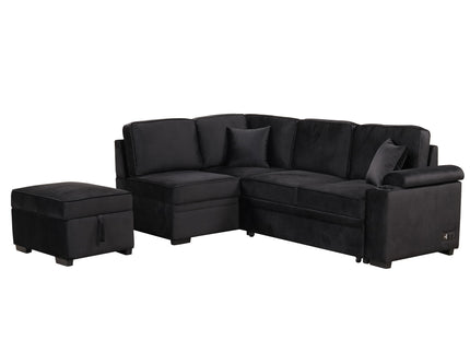 Sleeper Sofa Bed, 2 In 1 Pull Out Sofa Bed L Shape Couch With Storage Ottoman For Living Room, Bedroom Couch And Small Apartment