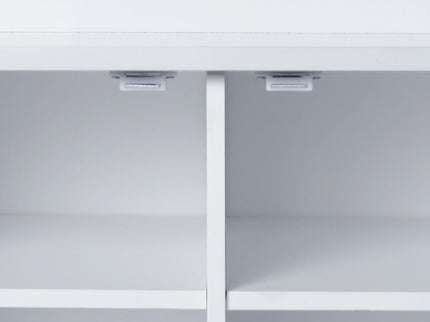 Entryway Bench With Coat Rack, 3 In 1 Design And Adjustable Shelves