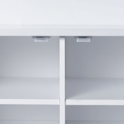 Entryway Bench With Coat Rack, 3 In 1 Design And Adjustable Shelves