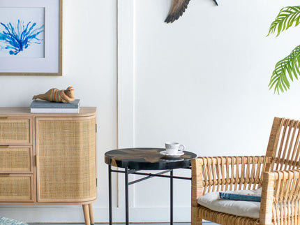 Side Table - Black / Brown