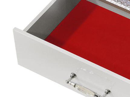 Glam - 2 Drawer Nightstand With LED Lighting - White