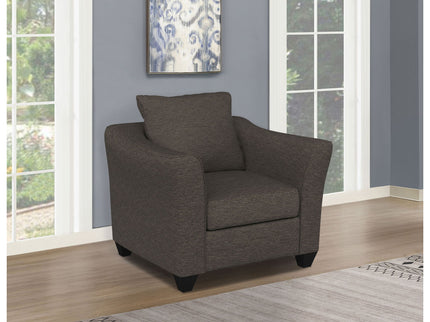 Paige - Flared Arm Chair - Charcoal Gray