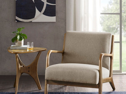 Mid-Century Style Lounge Chair With Upholstered Seat