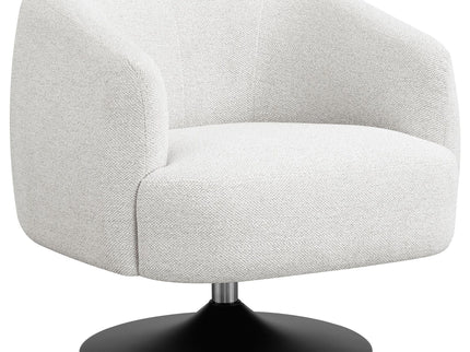 Upholstered Swivel Accent Chair, 360 Degree Rotation - Beige