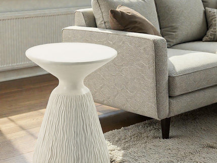 Duane - Fiber Concrete Accent Table - White