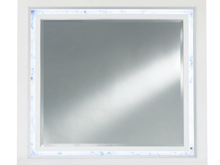 Skye - Marble Mirror - White