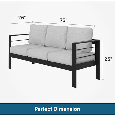 Outdoor Patio Set, All-Weather With Thick Cushions