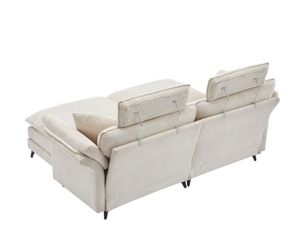 Modern Deep Seat Sectional Sofa With Ottoman