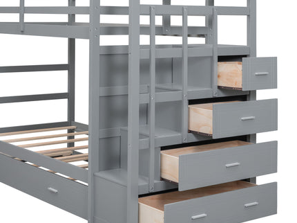 Bunk Bed With Trundle And Staircase