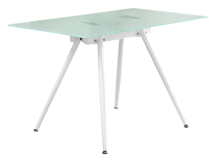 Computer Desk For Home Office, Laptop, Tempered Glass, Contemporary & Modern - White