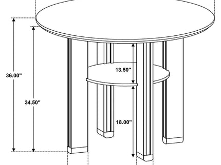 Crispin - Round Counter Height Dining Table - Brown
