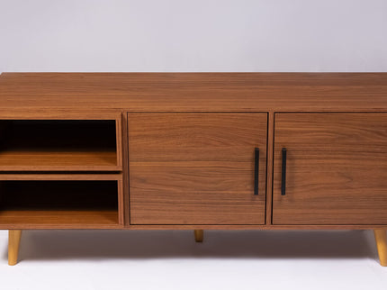 TV Stand For TVs Up To 60" With 2 Doors And 2 Open Shelves