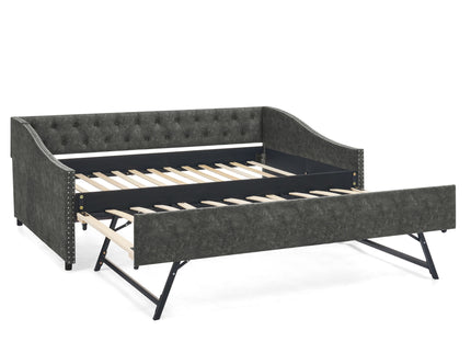 Upholstered Daybed With USB Charging & Pull Out Bed