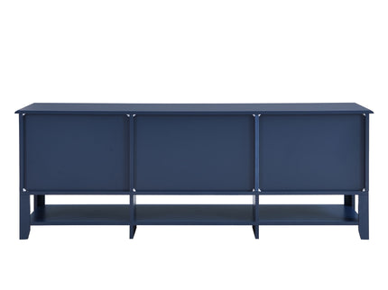 TV Stand, Entertainment Center With Dual Drawers And Hidden Storage, Cabinet With Soft Closing Doors And Sleek Panel Design