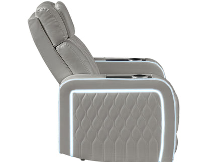 Electra - Power Reclining Loveseat With Power Headrests, Console, Speakers, Massage, LED Lighting And USB Control