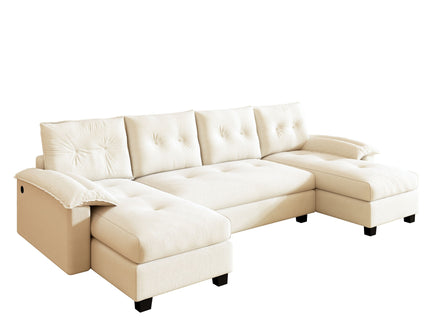 U-Shaped Sleeper Sofa With Pull Out Bed