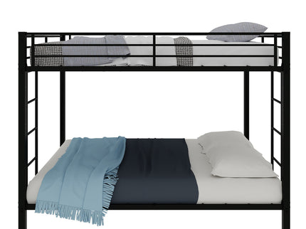 Bunk Bed For Kids, Convertible Frame With Ladders & Guardrail