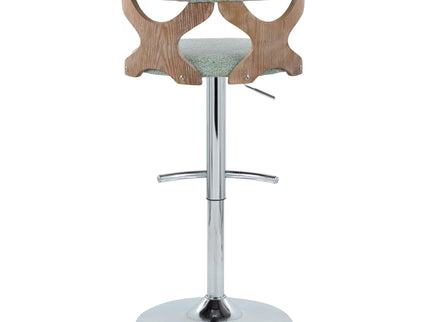Gardenia - Contemporary Adjustable Barstool With Swivel / Rounded T Footrest (Set of 2)