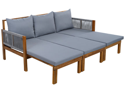 Outdoor 3 Seat Patio Sunbed