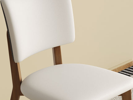 Dining Chair (Set of 2) - White / Deep Walnut