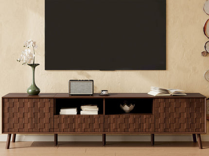 TV Stand With Drawers And Cable Management - Walnut