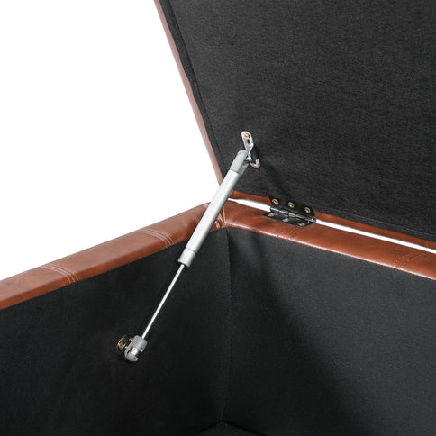 Square Tufted Indoor Ottoman With Lift-Top Storage