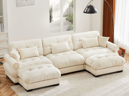 Super Comfort Oversized Modular Sectional Sofa With Movable Ottoman