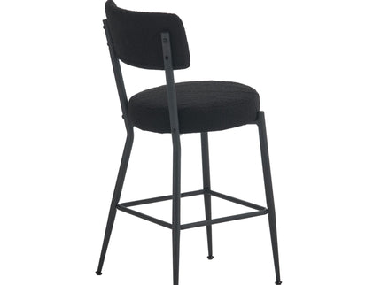 Modern Teddy Fabric Upholstered Bar Stools - Legs
