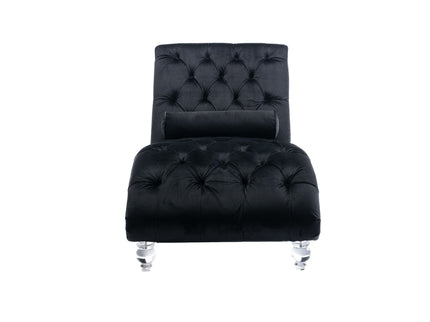 Chaise Lounge Indoor, Button Tufted Upholstered Chaise Lounge Chair With Pillow