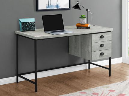 Computer Desk For Home Office, Laptop, 3 Storage Drawers, Contemporary & Moder