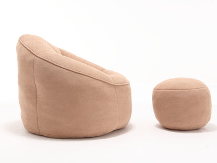 Bedding Bean Bag Sofa Chair High Pressure Foam With Footrest