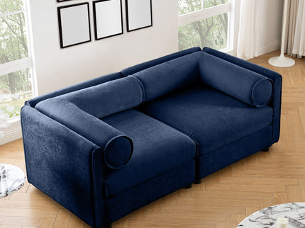 Stylish Sofa With Storage Seat And Cylindrical Backrest
